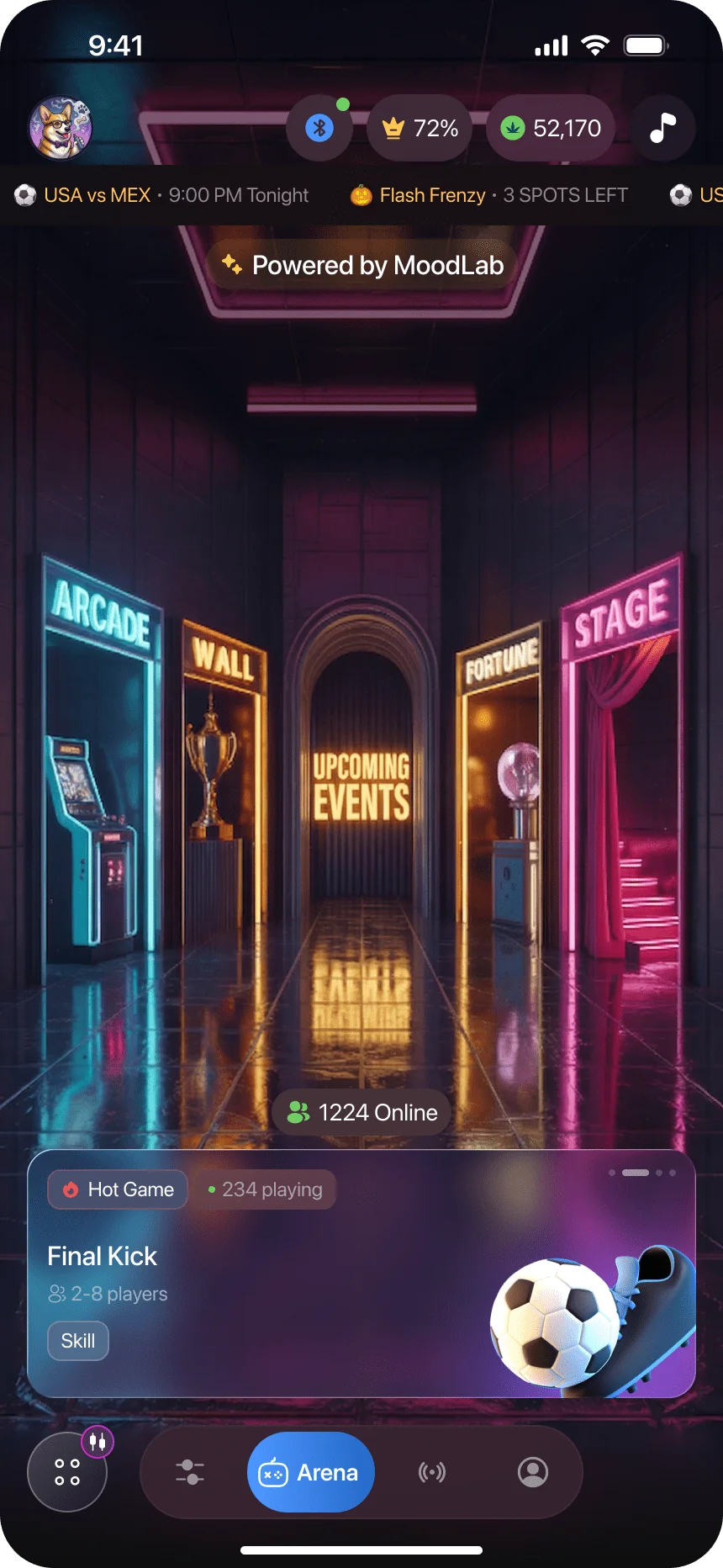 The Arena — in the app
