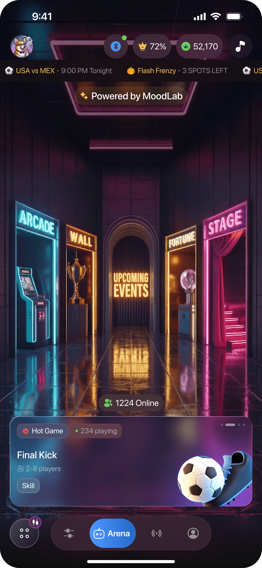 The Arena — in the app