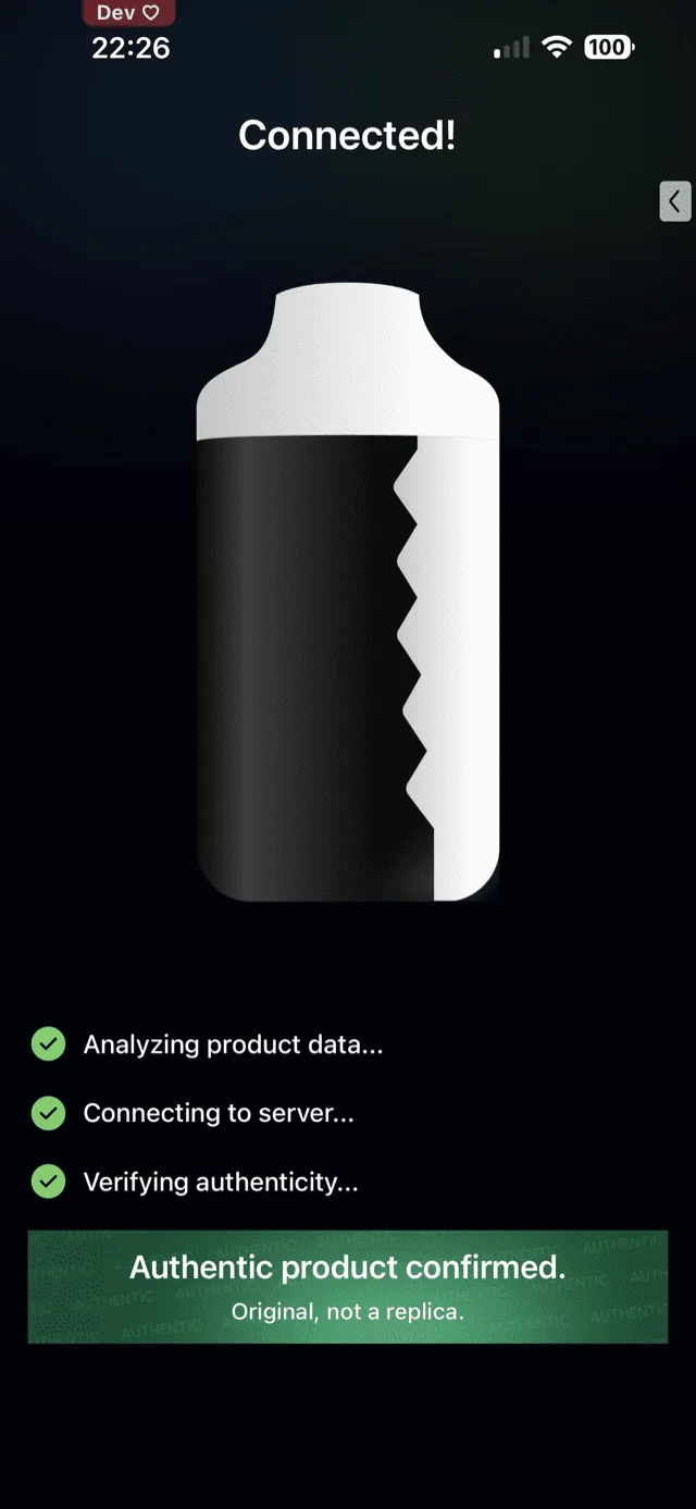CloudMax verifying itself in the Cali Clear app