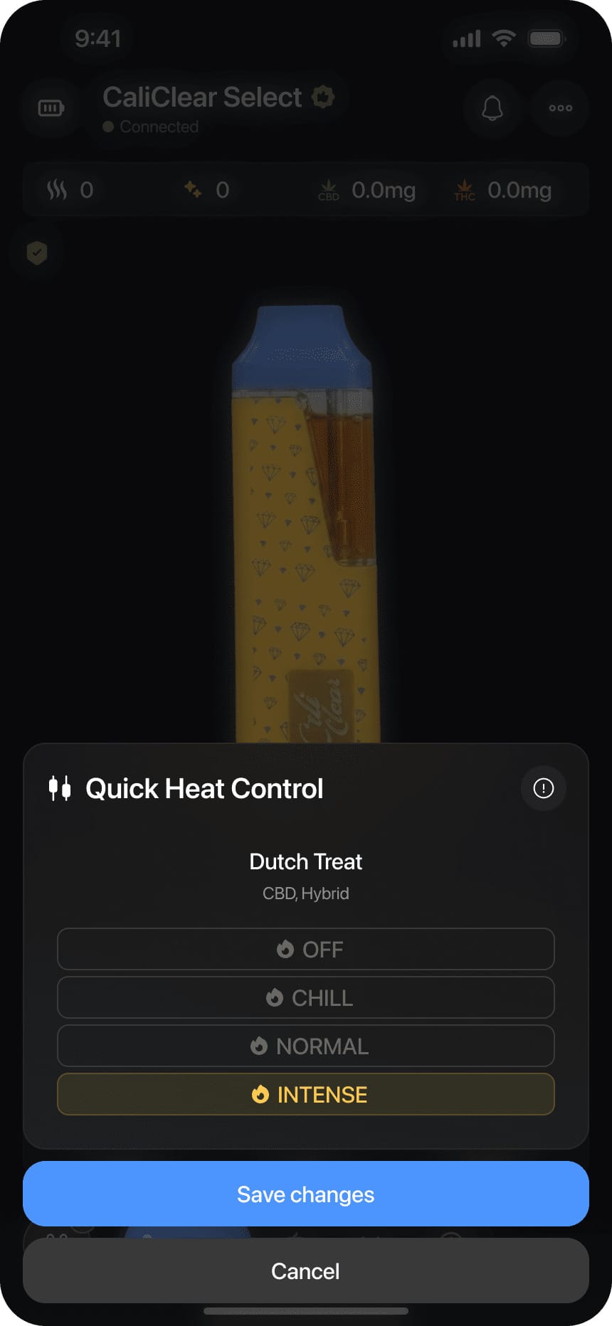 Quick Heat — in the app