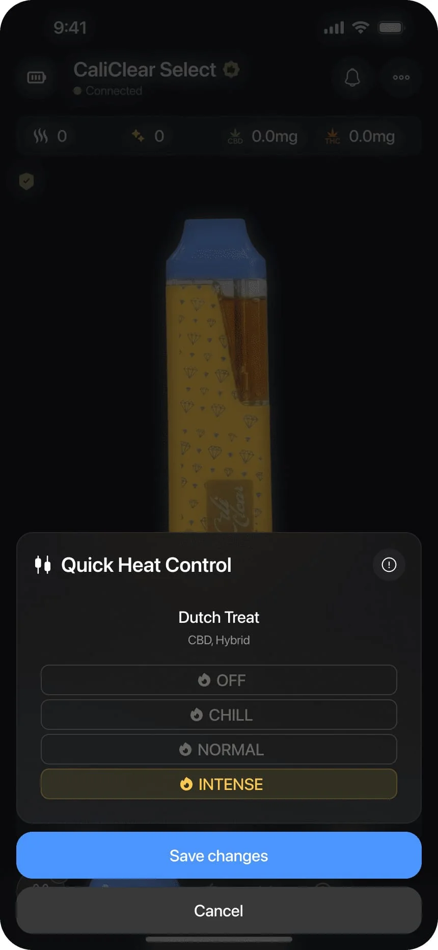 Quick Heat — in the app